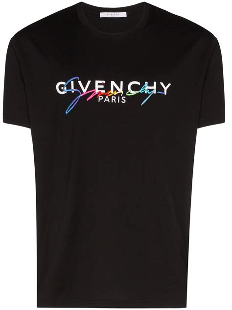 givenchy signature embroidered t-shirt|T Shirts .